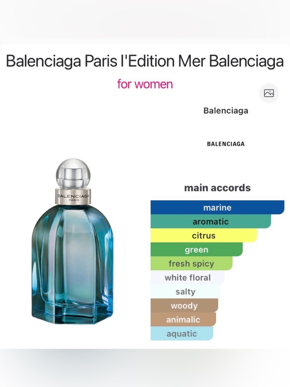 BALENCIAGA PARIS GEORGE V
L'EDITION MER 2.5fl.oz./ 75ml. EDP RARE - Picture 2 of 8